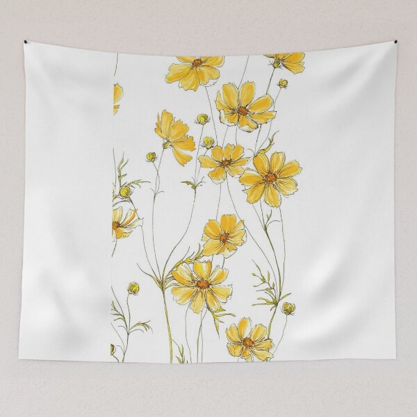 Item preview, Yellow Cosmos Flowers 2 designed and sold by SherrySeiler.