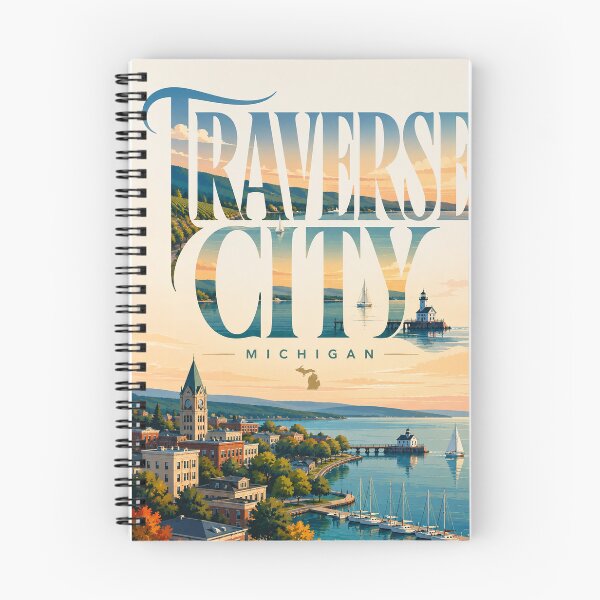 Item preview, Traverse City Michigan Grand Traverse Bay and Lighthouse Waterfront designed and sold by Places On Earth.
