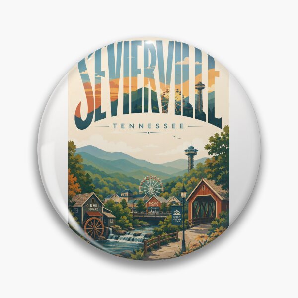 Item preview, Sevierville Tennessee Smoky Mountains and Scenic Parkway Landmarks designed and sold by Places On Earth.