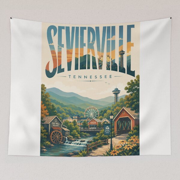 Item preview, Sevierville Tennessee Smoky Mountains and Scenic Parkway Landmarks designed and sold by Places On Earth.