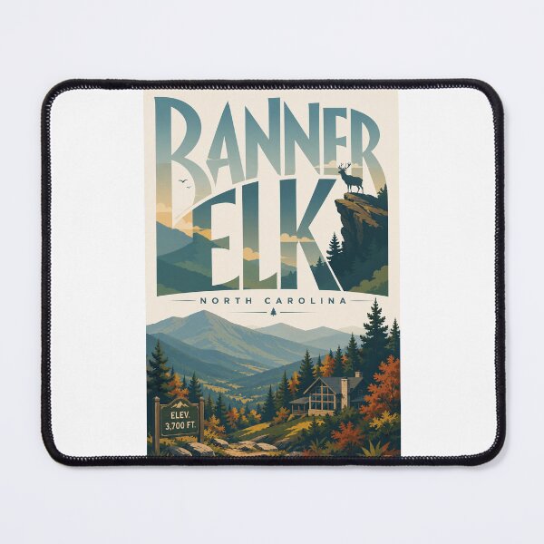 Item preview, Banner Elk North Carolina Blue Ridge Highlands and Autumn Mountains designed and sold by Places On Earth.