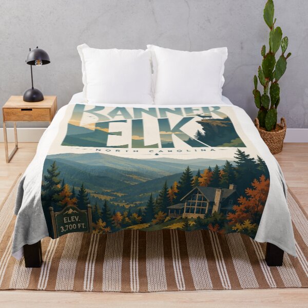Item preview, Banner Elk North Carolina Blue Ridge Highlands and Autumn Mountains designed and sold by Places On Earth.