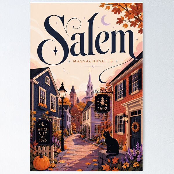 Item preview, Salem Massachusetts Historic Witch City in Autumn designed and sold by Places On Earth.