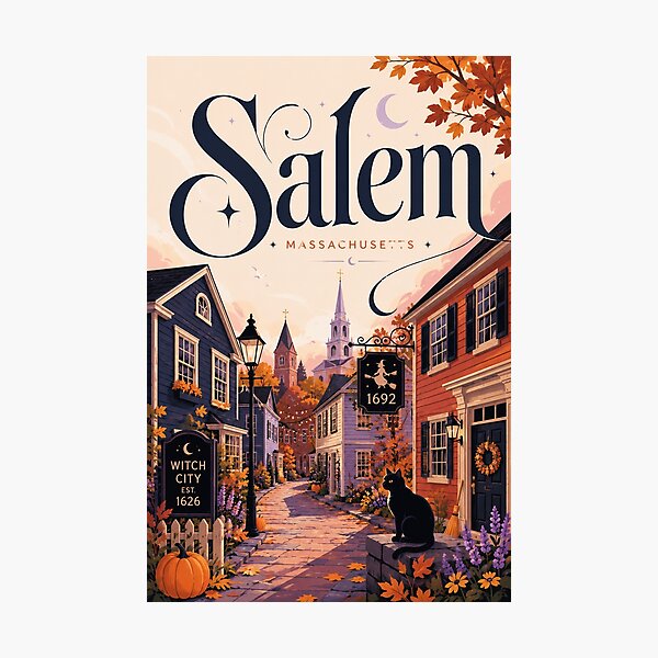 Item preview, Salem Massachusetts Historic Witch City in Autumn designed and sold by Places On Earth.