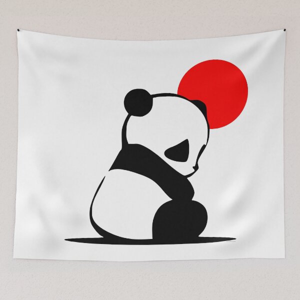 Item preview, Shy Panda and Red Sun designed and sold by OBJETDART.