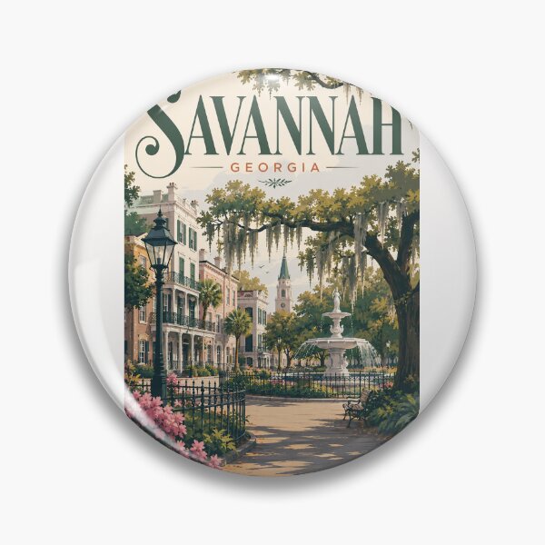 Artikelvorschau, Savannah, Georgia: Forsyth Park – Brunnen und historisches Viertel entworfen und verkauft von Places On Earth.