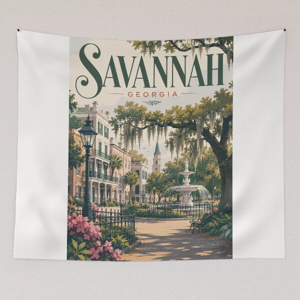 Item preview, Savannah Georgia Forsyth Park Fountain and Historic District designed and sold by Places On Earth.