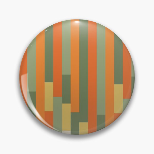 Item preview, Retro Geo Stripe Minimalist Abstract Pattern Mossy Sage Olive Green Orange Mustard designed and sold by kierkegaard.