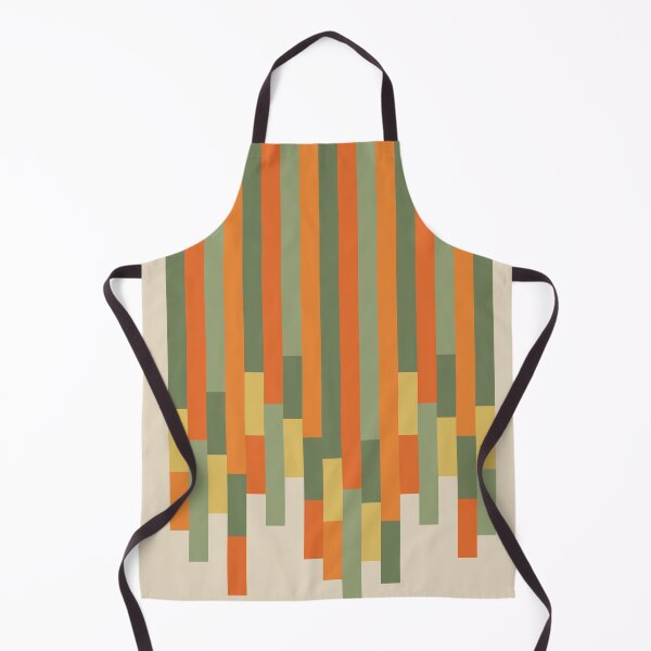 Item preview, Retro Geo Stripe Minimalist Abstract Pattern Mossy Sage Olive Green Orange Mustard designed and sold by kierkegaard.