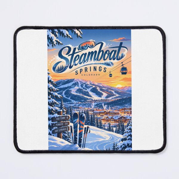 Item preview, Steamboat Springs Colorado Mount Werner Ski Town at Sunset designed and sold by Places On Earth.