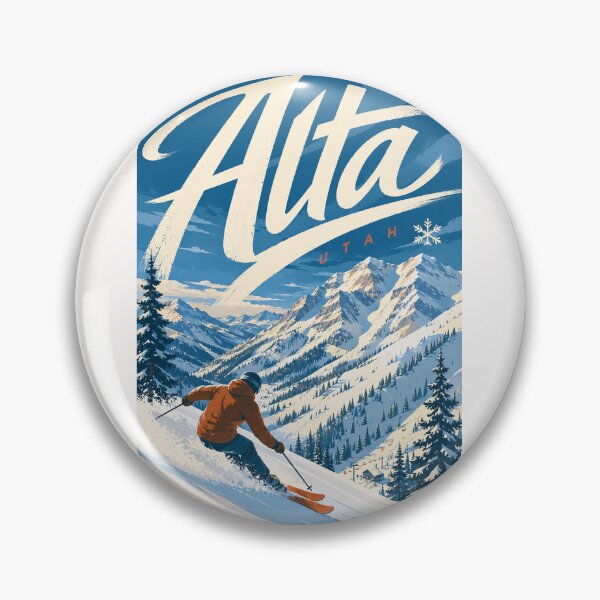 Item preview, Alta Utah Skiing Through Wasatch Mountains and Snowy Alpine Slopes designed and sold by Places On Earth.