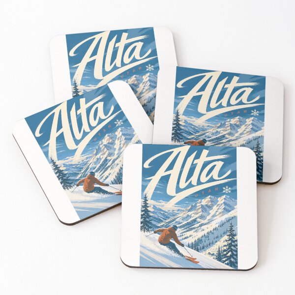 Item preview, Alta Utah Skiing Through Wasatch Mountains and Snowy Alpine Slopes designed and sold by Places On Earth.
