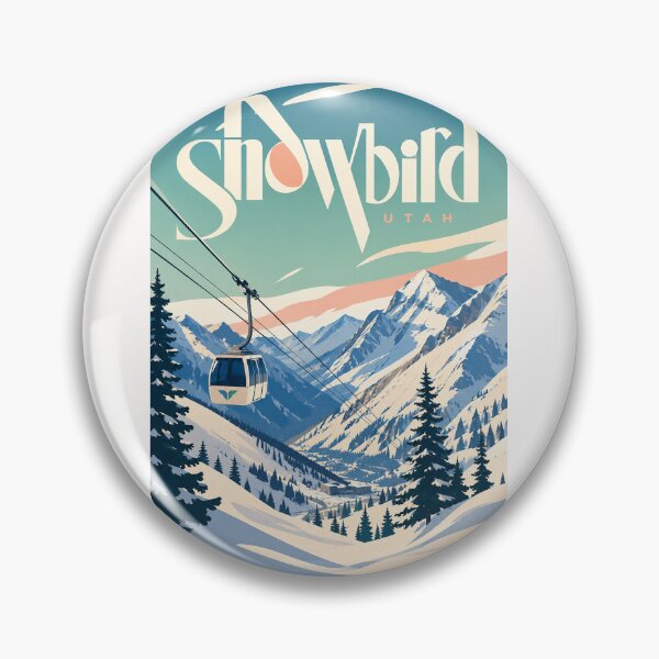 Item preview, Snowbird Utah Gondola Crossing Snowy Wasatch Mountain Valley designed and sold by Places On Earth.