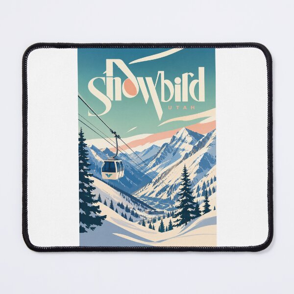 Item preview, Snowbird Utah Gondola Crossing Snowy Wasatch Mountain Valley designed and sold by Places On Earth.