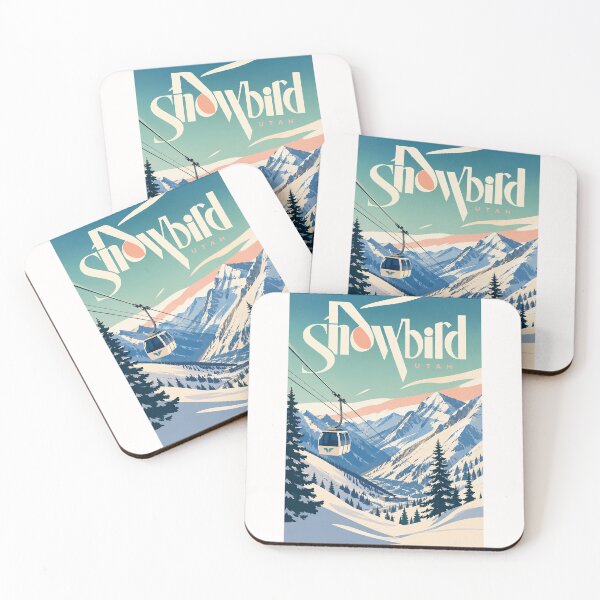Item preview, Snowbird Utah Gondola Crossing Snowy Wasatch Mountain Valley designed and sold by Places On Earth.