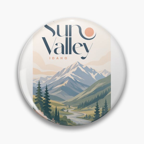 Item preview, Sun Valley Idaho Mountain Valley Beneath Snow Covered Peaks designed and sold by Places On Earth.