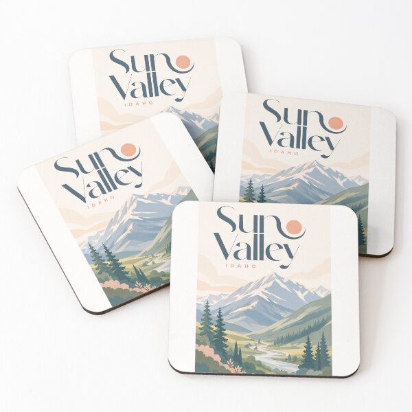 Item preview, Sun Valley Idaho Mountain Valley Beneath Snow Covered Peaks designed and sold by Places On Earth.