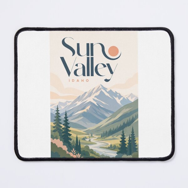 Item preview, Sun Valley Idaho Mountain Valley Beneath Snow Covered Peaks designed and sold by Places On Earth.