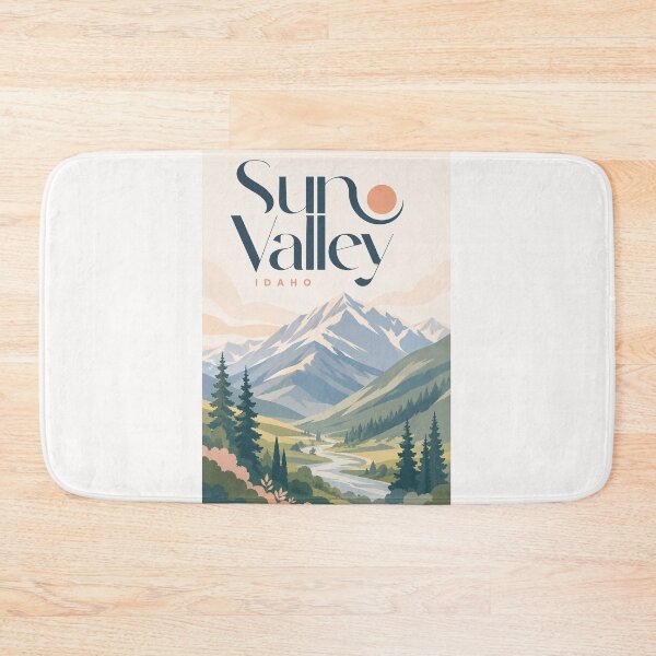Item preview, Sun Valley Idaho Mountain Valley Beneath Snow Covered Peaks designed and sold by Places On Earth.