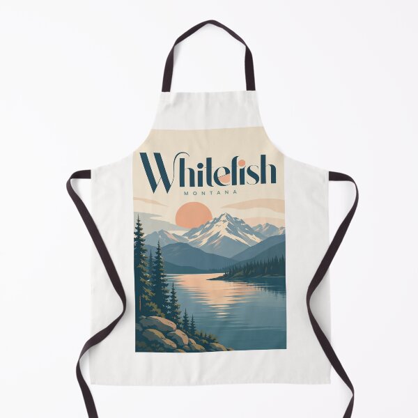 Item preview, Whitefish Montana Mountain Lake Beneath Northern Rocky Peaks designed and sold by Places On Earth.
