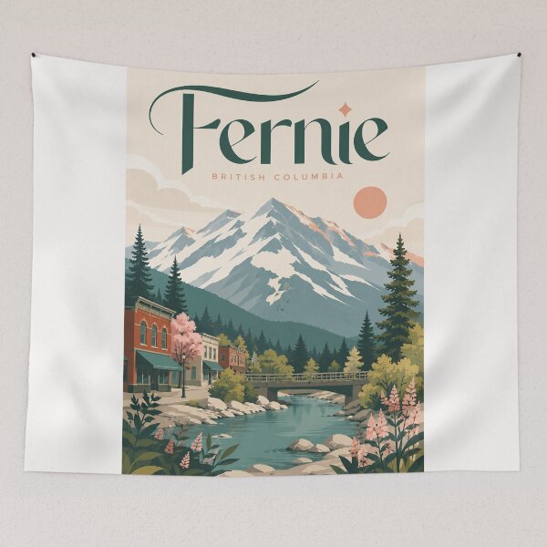 Item preview, Fernie British Columbia Beneath the Canadian Rocky Mountains designed and sold by Places On Earth.