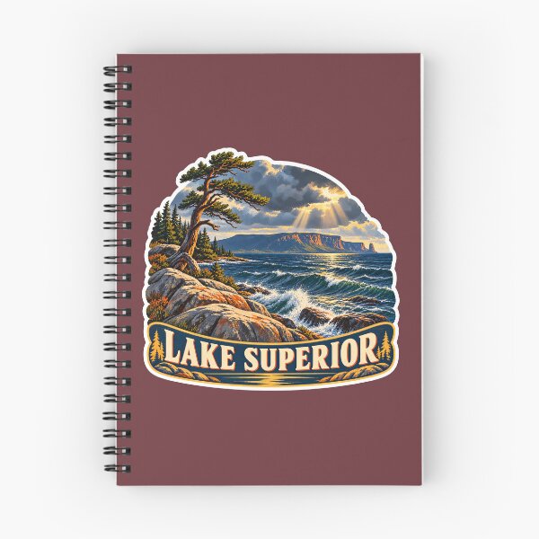 Item preview, Lake Superior Vintage Canadian Wilderness Great Lakes Prints designed and sold by PinUpPizzazz.