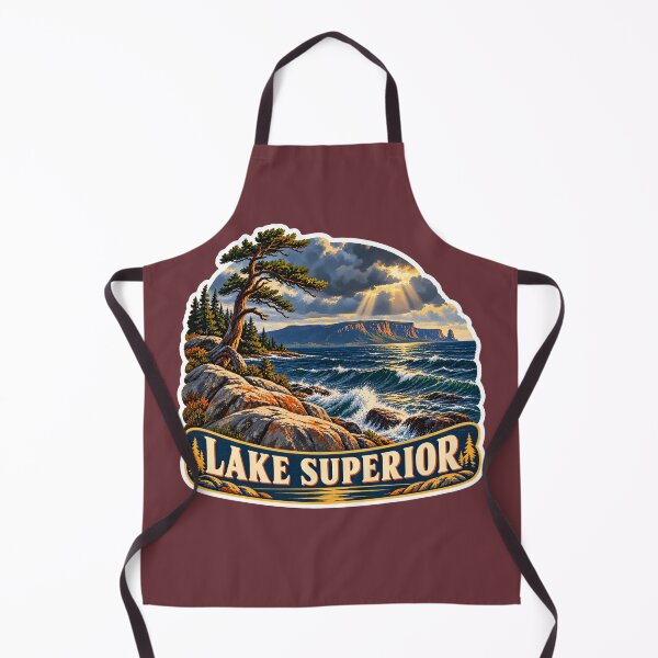 Item preview, Lake Superior Vintage Canadian Wilderness Great Lakes Prints designed and sold by PinUpPizzazz.