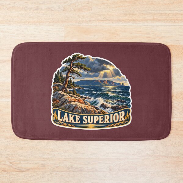 Item preview, Lake Superior Vintage Canadian Wilderness Great Lakes Prints designed and sold by PinUpPizzazz.