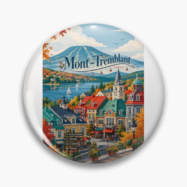 Item preview, Mont Tremblant Quebec Village Beside Laurentian Mountains and Lake designed and sold by Places On Earth.