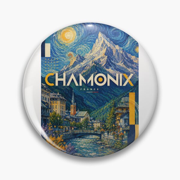 Item preview, Chamonix France Mont Blanc Alpine Town Beneath Starry Mountain Sky designed and sold by Places On Earth.