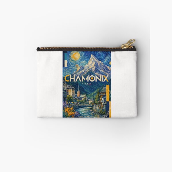 Item preview, Chamonix France Mont Blanc Alpine Town Beneath Starry Mountain Sky designed and sold by Places On Earth.