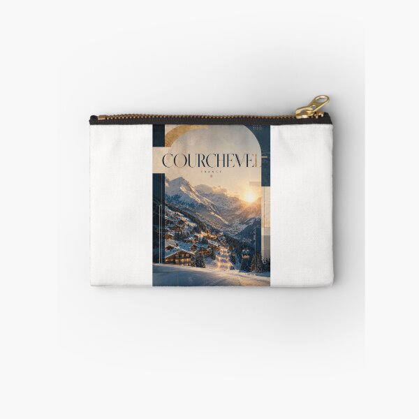 Item preview, Courchevel France Snowy Three Valleys Ski Village at Alpine Sunset designed and sold by Places On Earth.