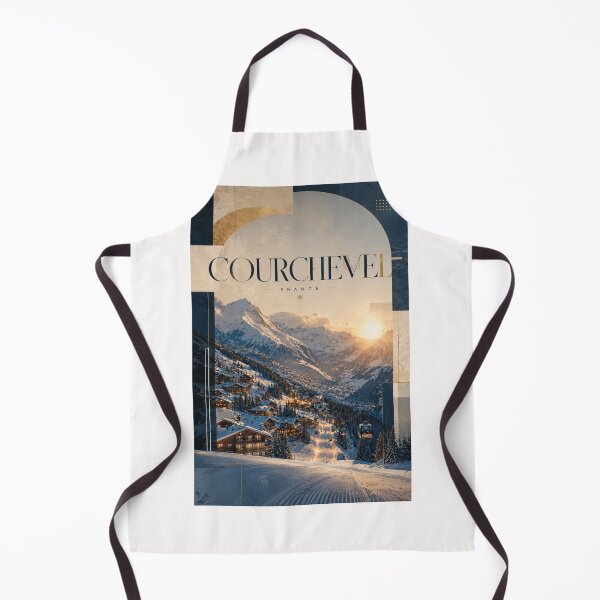 Item preview, Courchevel France Snowy Three Valleys Ski Village at Alpine Sunset designed and sold by Places On Earth.