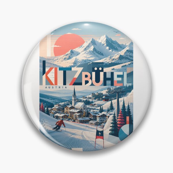Item preview, Kitzbühel Austria Tyrolean Alps Ski Slopes and Mountain Village designed and sold by Places On Earth.