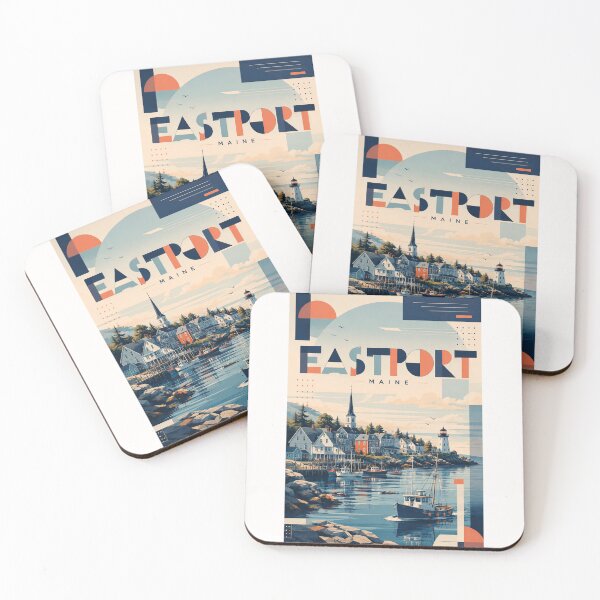 Item preview, Eastport Maine Coastal Harbor Lighthouse and New England Waterfront designed and sold by Places On Earth.