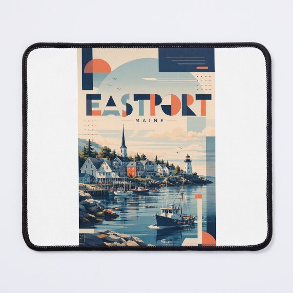Item preview, Eastport Maine Coastal Harbor Lighthouse and New England Waterfront designed and sold by Places On Earth.