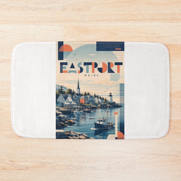 Item preview, Eastport Maine Coastal Harbor Lighthouse and New England Waterfront designed and sold by Places On Earth.
