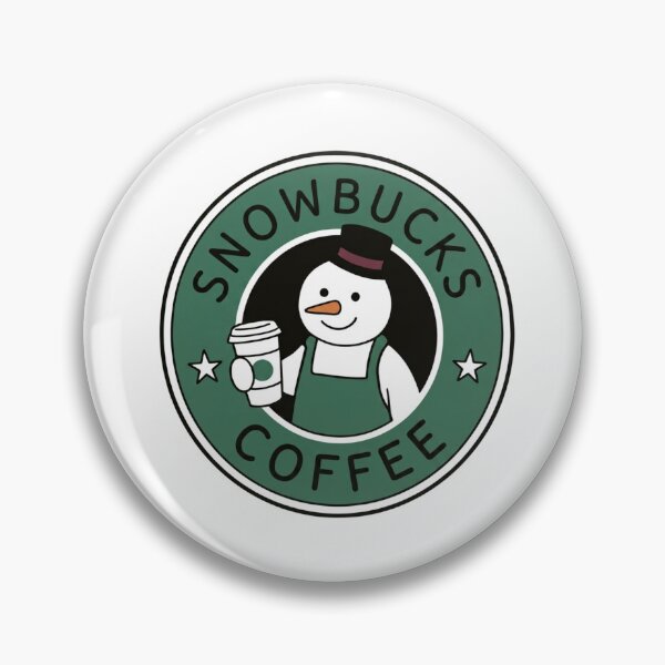 Item preview, Snowman drinking coffee — “Snowbucks Coffee” logo designed and sold by wingoo22.