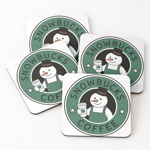 Item preview, Snowman drinking coffee — “Snowbucks Coffee” logo designed and sold by wingoo22.