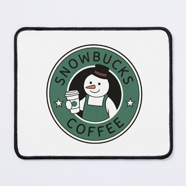 Item preview, Snowman drinking coffee — “Snowbucks Coffee” logo designed and sold by wingoo22.
