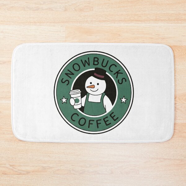 Item preview, Snowman drinking coffee — “Snowbucks Coffee” logo designed and sold by wingoo22.