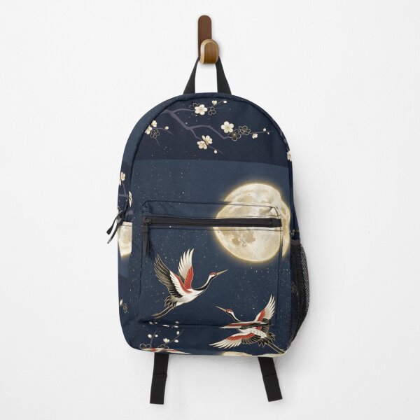 Item preview, Majestic Cranes and Glowing Full Moon Wa-Modern designed and sold by Hikariha Studio.