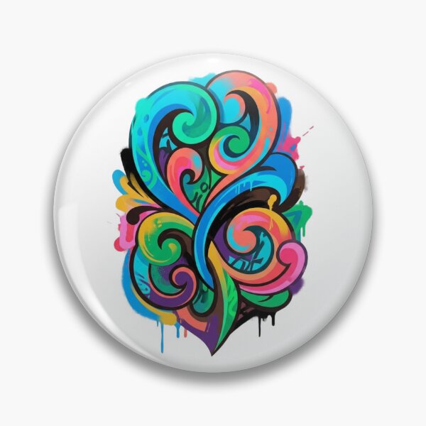 Item preview, Vibrant Koru Māori Street Art designed and sold by ToiKiri.