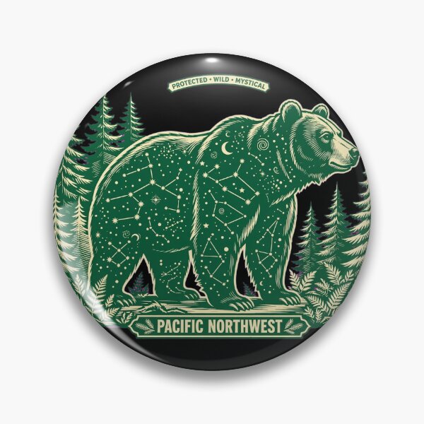 Item preview, Star Bear Guardian - Vintage Grizzly Bear Shirt - Retro PNW Bear Gift designed and sold by ElevatedPNW.