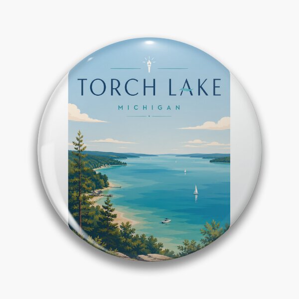 Artikelvorschau, Torch Lake, Michigan, Türkisfarbene Gewässer des Antrim County entworfen und verkauft von Aryabek.