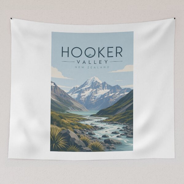 Item preview, Hooker Valley New Zealand beneath Aoraki Mount Cook designed and sold by Aryabek.
