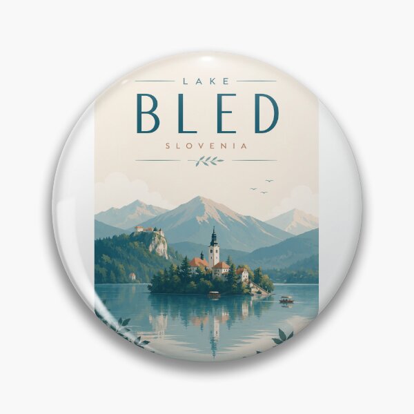 Item preview, Lake Bled Slovenia with Bled Island and Julian Alps designed and sold by Aryabek.