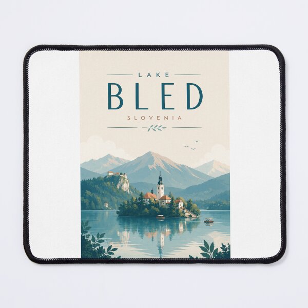 Item preview, Lake Bled Slovenia with Bled Island and Julian Alps designed and sold by Aryabek.