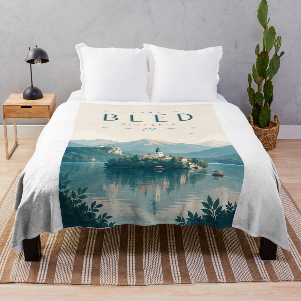 Item preview, Lake Bled Slovenia with Bled Island and Julian Alps designed and sold by Aryabek.