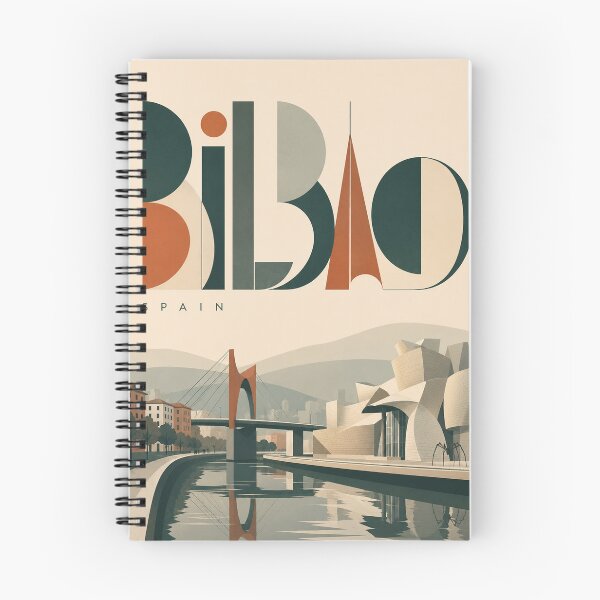 Item preview, Bilbao Spain with Guggenheim Museum and La Salve Bridge designed and sold by Aryabek.